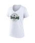 Фото #3 товара Women's White Philadelphia Eagles St. Patrick's Day Lucky V-Neck T-shirt