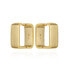 Gold-Tone Brass Rectangle Hoop Earrings