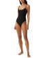 Фото #3 товара Women's Textured Scoop Neck One Piece Swimsuit