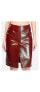 Women's Leather Fashion Skirt, Burgundy