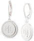 ფოტო #1 პროდუქტის Logo Drop Earrings in Sterling Silver