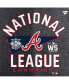 Women's Heathered Charcoal Atlanta Braves 2021 National League Champions Locker Room Plus Size V-Neck T-shirt