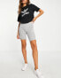 Фото #6 товара adidas Sportswear Essential 3 stripe legging shorts in grey