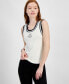 Фото #1 товара Women's Monogram Logo Sleeveless Sweater