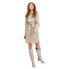 VILA Bista Belt Denim long sleeve dress Simply Taupe-14054674-SimplyTaupe, 44 - фото #1