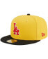 Men's Yellow, Black Los Angeles Dodgers Grilled 59FIFTY Fitted Hat