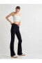 Фото #1 товара İspanyol Paça Pantolon Modal Kumaş Slim Fit Standard Bel