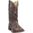 Фото #3 товара Roper Kennedy Glitter Tooled Inlay Square Toe Cowboy Womens Brown Casual Boots