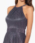 Фото #4 товара Women's Ombre Metallic Halter Gown