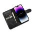 Фото #8 товара Чехол для смартфона ICARER для iPhone 14 Pro Футляр из кожи с клапаном Anti-RFID Oil Wax Wallet Черный