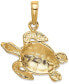 ფოტო #2 პროდუქტის Sea Turtle Charm Pendant in 14k Yellow Gold