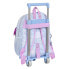 School Rucksack with Wheels Frozen Believe Lilac 28 x 34 x 10 cm