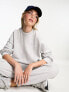 Фото #5 товара Miss Selfridge oversized sweatshirt co-ord in grey marl