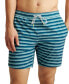 ფოტო #3 პროდუქტის Men's Stripe Drawcord 7" Swim Trunks