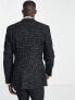 Фото #2 товара ASOS DESIGN skinny suit jacket in crosshatch in black