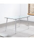 Фото #4 товара Rectangular Glass Dining Table for 4-6,51"x31"x30"