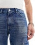 Tommy Jeans Ethan cargo relaxed straight leg jeans in dark wash