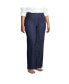 Фото #3 товара Plus Size Recover High Rise Wide Leg Blue Jeans