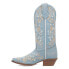 Фото #3 товара Laredo Linley Floral Snip Toe Cowboy Womens Blue Casual Boots 52221