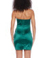 ფოტო #2 პროდუქტის Women's Satin Faux-Wrap Bodycon Dress
