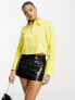 Фото #1 товара Something New cropped shirt in bright yellow