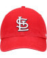 Big Boys Red St. Louis Cardinals Team Logo Clean Up Adjustable Hat