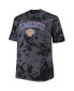 Фото #3 товара Men's Black New York Knicks Big and Tall Marble Dye Tonal Performance T-shirt