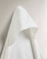 Muslin hooded baby towel with letters