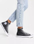 Converse Chuck Taylor Hi trainers in black leather