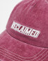 Reclaimed Vintage unisex logo cap in washed burgundy