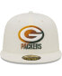 Men's Cream Green Bay Packers Chrome Color Dim 59FIFTY Fitted Hat