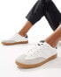 Stradivarius white trainer with brown sole Белый, 38 - фото #5