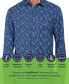 Men's Regular-Fit Non-Iron Performance Stretch Micro Flower-Print Button-Down Shirt