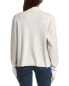 Фото #2 товара Forte Cashmere Contrast Trim Zip Mock Cardigan Women's