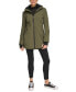 Womens Hooded Faux-Fur-Lined Anorak Raincoat