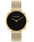 ფოტო #1 პროდუქტის Women's Gold-Tone Stainless Steel Mesh Bracelet Watch 34mm