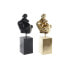 Decorative Figure DKD Home Decor Pair Black Golden 15,5 x 13,5 x 37,5 cm (2 Units)