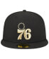 Фото #3 товара Men's Black Philadelphia 76ers 59FIFTY Day 59FIFTY Fitted Hat