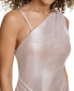 ფოტო #4 პროდუქტის Women's Liquid-Knit Knot-Front One-Shoulder Dress