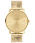 Unisex Elliot Gold-Tone Stainless Steel Mesh Bracelet Watch 41mm