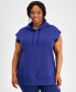 ფოტო #1 პროდუქტის Plus Size Comfort Flow Cap-Sleeve Tunic, Created for Macy's