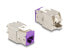 Delock Keystone Modul RJ45 Buchse zu LSA Cat.6A werkzeugfrei violett Set 10