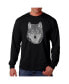 Фото #1 товара Men's Word Art - Wolf Long Sleeve T-Shirt