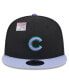 Фото #4 товара Men's Black/Purple Chicago Cubs Grape Big League Chew Flavor Pack 9FIFTY Snapback Hat