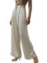 Фото #1 товара High-Waisted Wide Leg Dense Silk Pants for Women