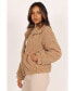 Womens Lucia Zip Front Teddy Jacket