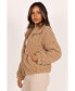 Фото #6 товара Womens Lucia Zip Front Teddy Jacket