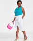 Фото #2 товара Plus Size Denim Skirt, Created for Macy's