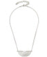 Фото #1 товара Lucky Brand silver-Tone Openwork Half-Circle Pendant Necklace, 17" + 3" extender