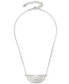 ფოტო #1 პროდუქტის Silver-Tone Openwork Half-Circle Pendant Necklace, 17" + 3" extender